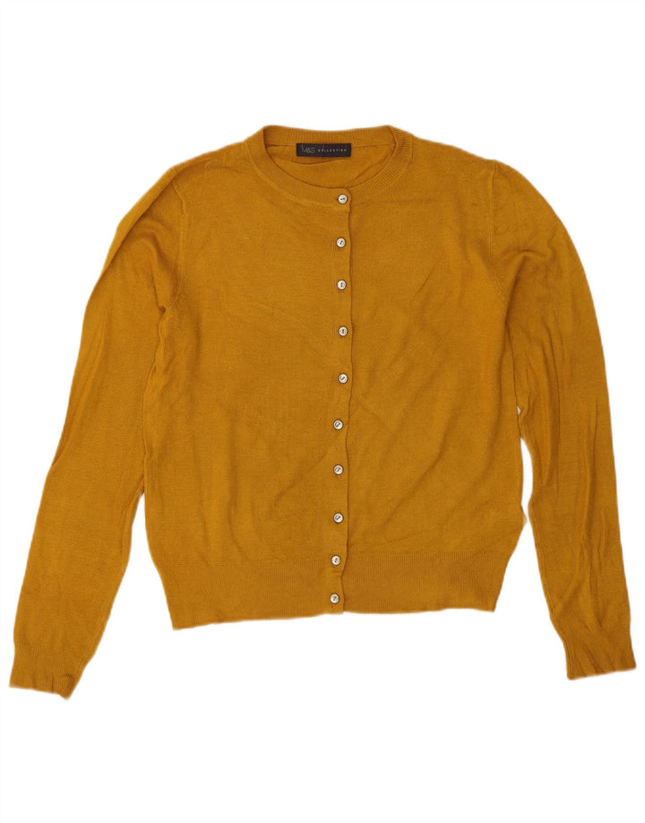 Marks & Spencer Pull cardigan surdimensionné pour femme UK 8 Small Jaune