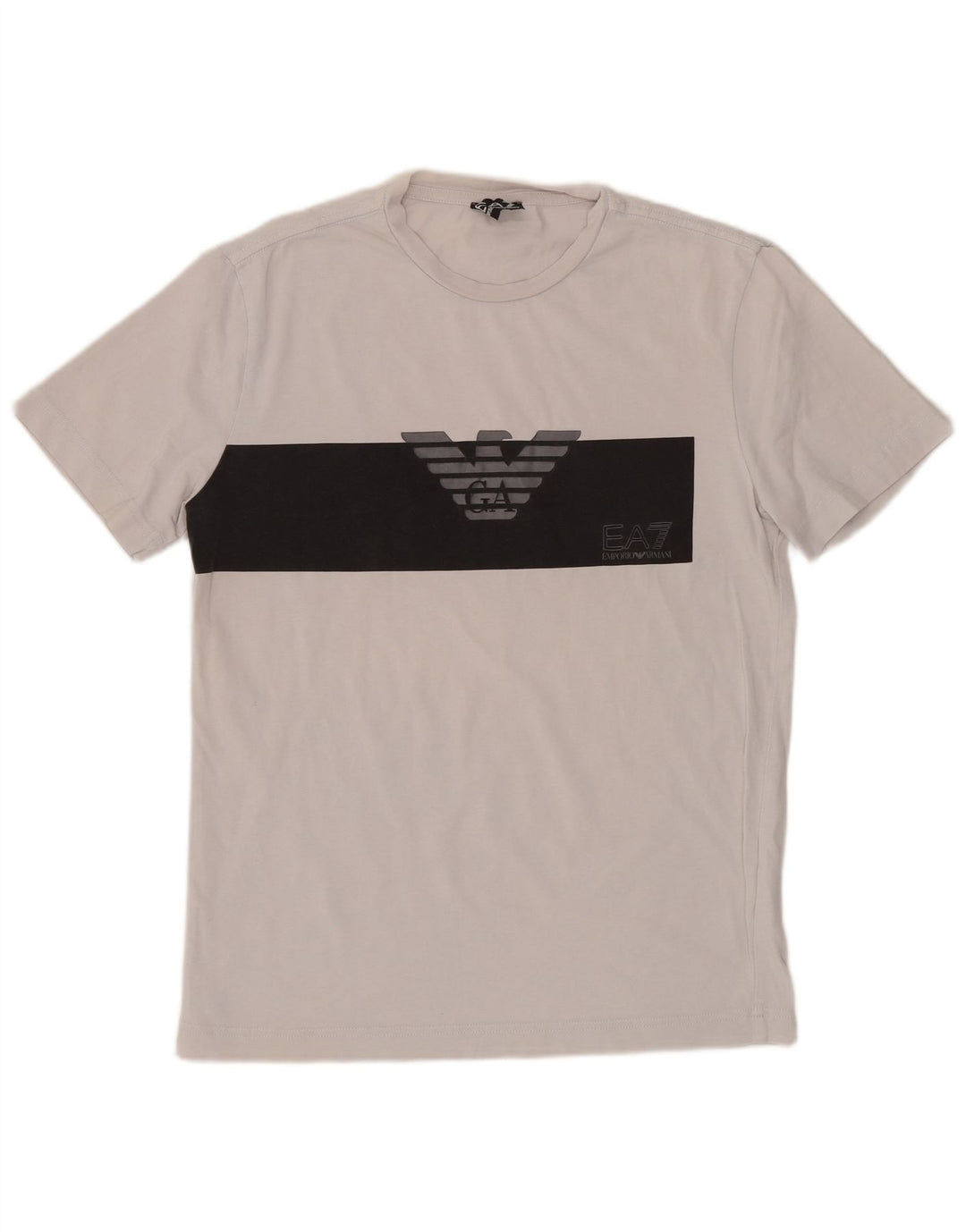 EMPORIO ARMANI T-Shirt Graphique Homme Petit Blanc Colorblock Coton