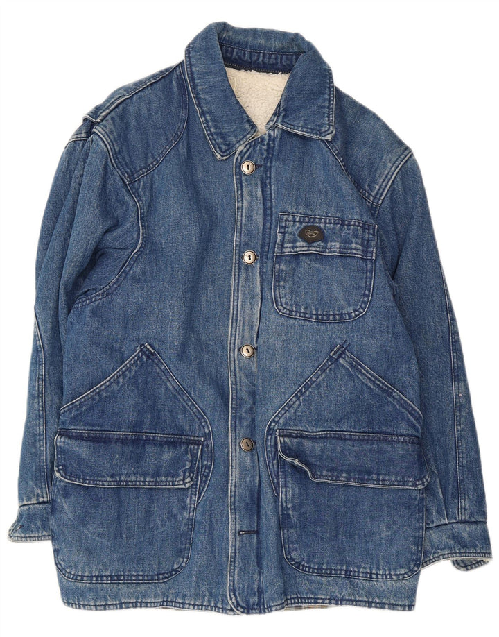 POP 84 Manteau en jean Sherpa pour homme UK 36 Petit Bleu Polyester