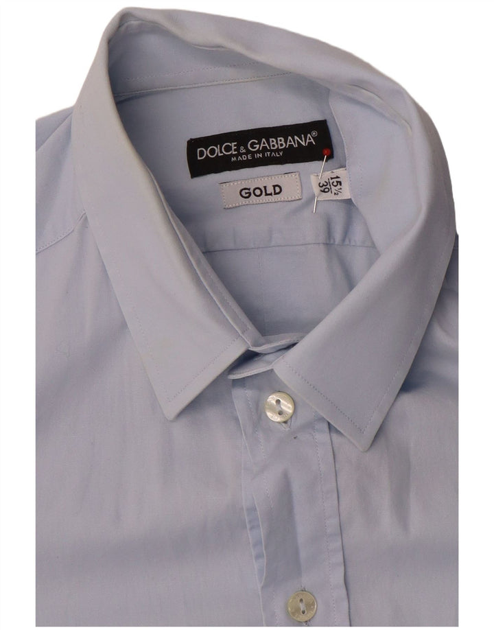 Dolce & Gabbana Chemise Homme Taille 15 1/2 39 Bleu Moyen
