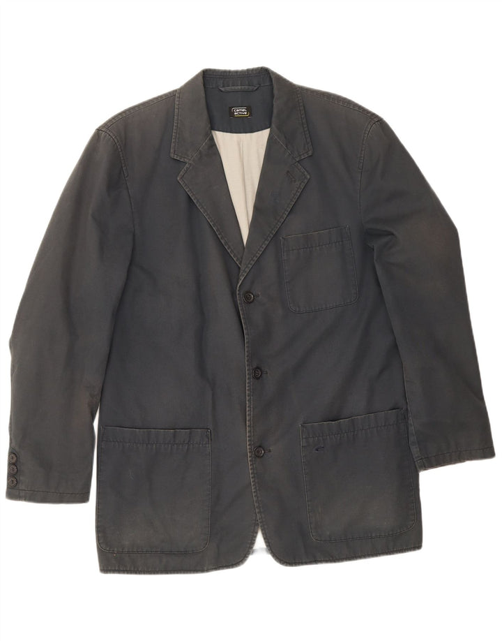 Camel Active Veste Blazer 3 Boutons Homme IT 50 Grand Gris Coton