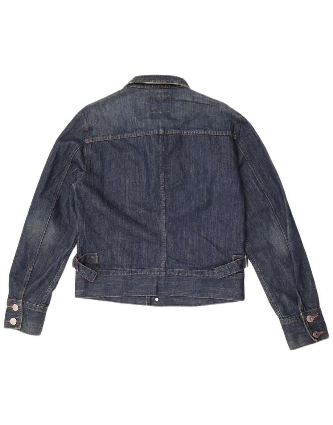 Sisley Veste en Jean Homme UK 38 Bleu Moyen Coton