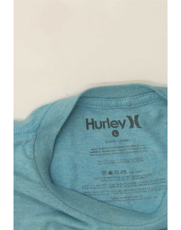 Hurley T-Shirt Graphique Homme Grand Bleu Coton