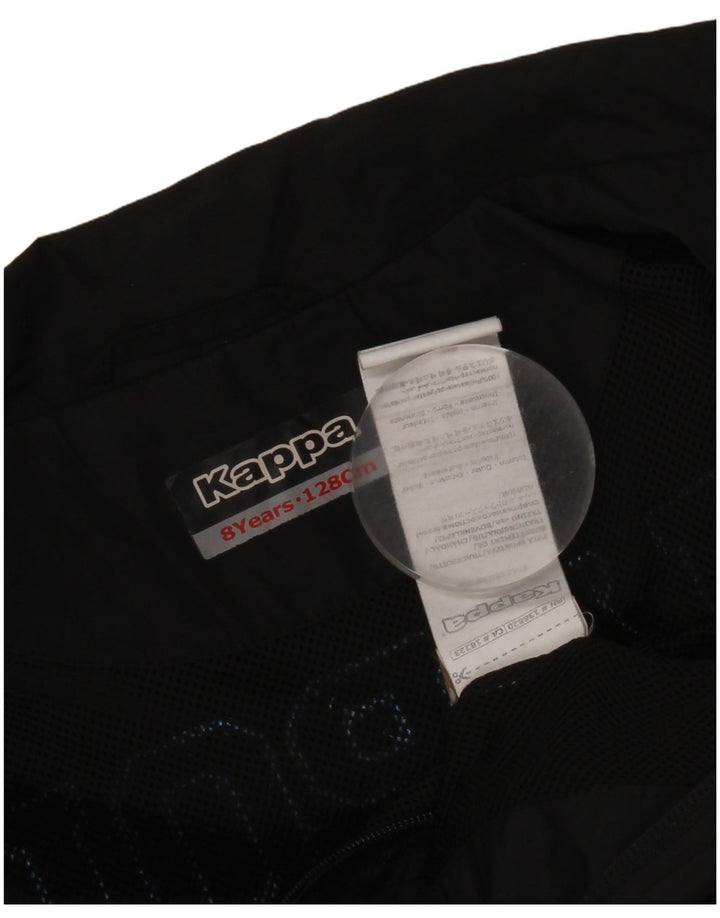 Kappa Veste de Survêtement Graphique Garçon 7-8 Ans Noir Polyester