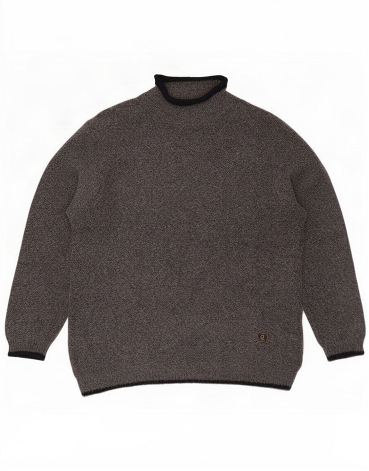 Invicta Pull à col roulé pour homme en laine grise Large