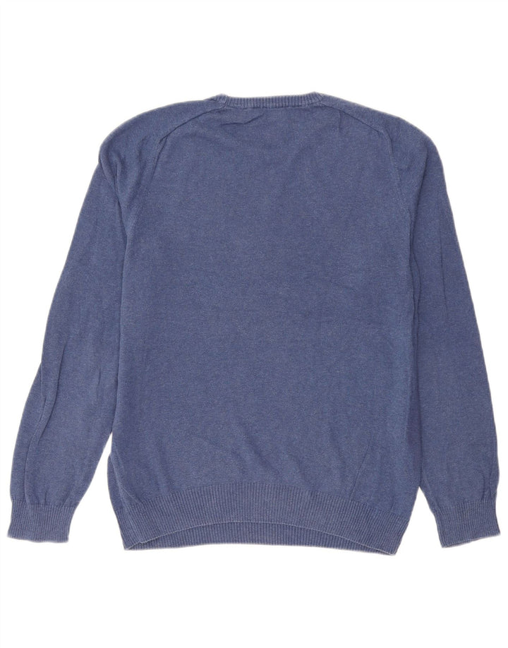 Penguin Pull Col Rond Homme Bleu Moyen Coton