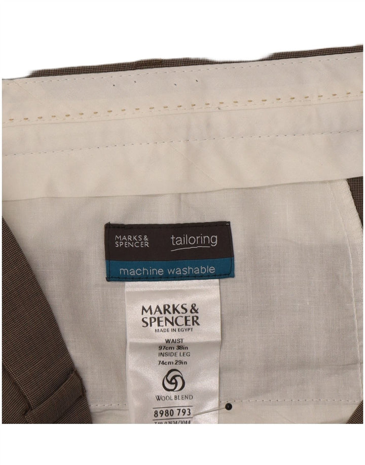 Marks & Spencer Pantalon de costume sur mesure pour homme W38 L29 Gris Polyacrylique