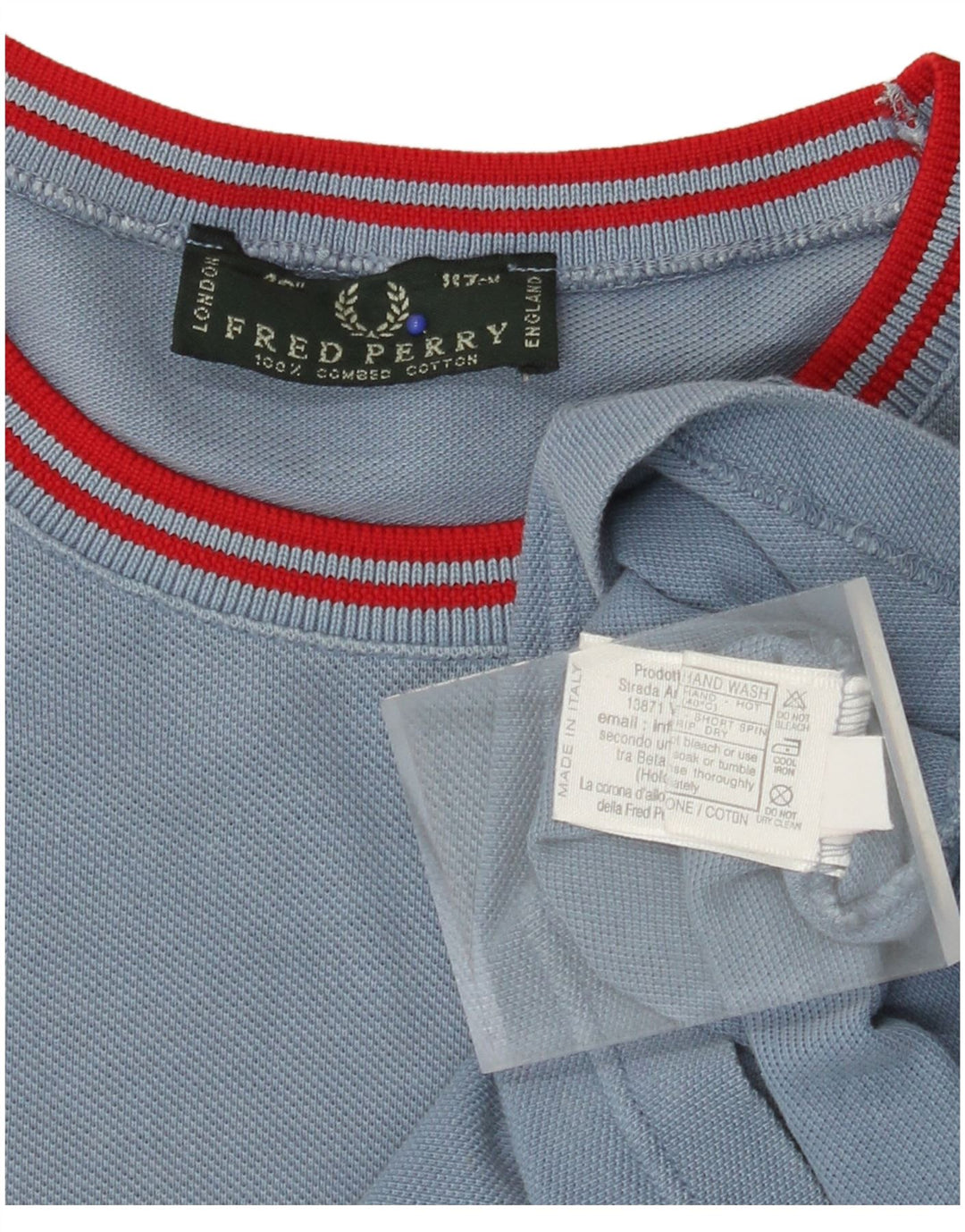 FRED PERRY T-Shirt Homme Haut Large Bleu Coton