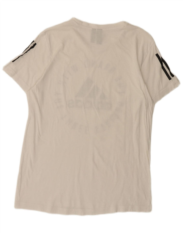 Adidas T-Shirt Graphique Homme Blanc Moyen