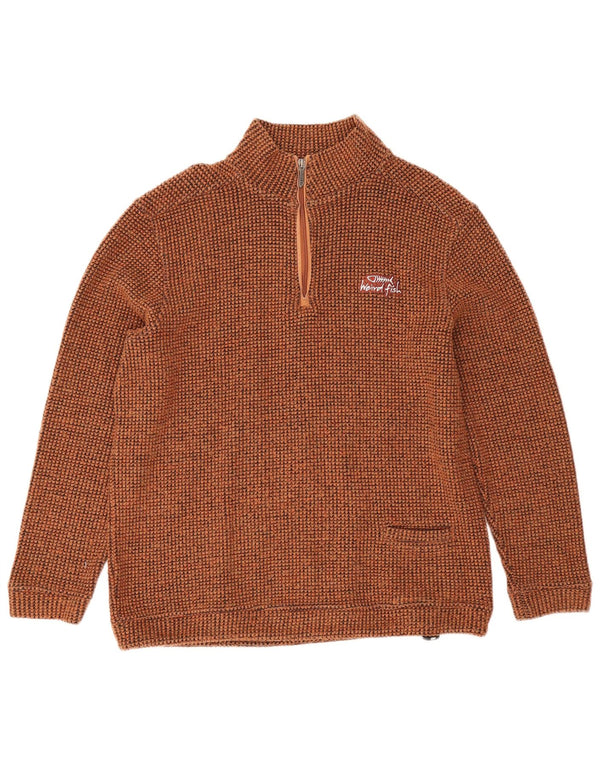 Weird Fish Sweat-shirt à col zippé pour homme Acrylique marron moyen