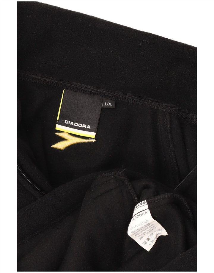 Diadora Veste Polaire Homme UK 40 Large Noir Colorblock Polyester