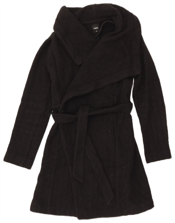 Oasis Manteau Femme UK 6 XS Laine Noire