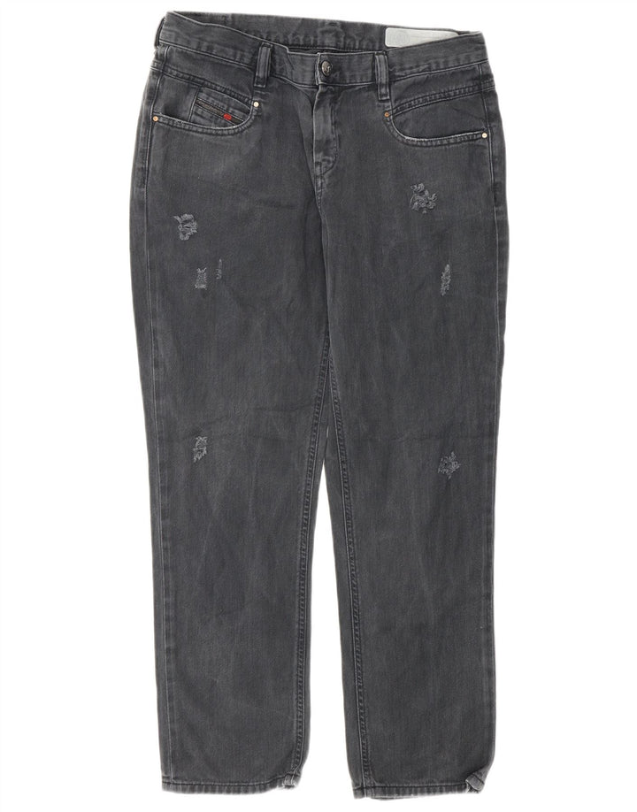 Diesel Jean droit slim effet vieilli Belthy-Ankle pour femme W29 L27 Gris