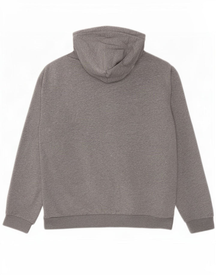 Adidas Pull à capuche en coton moucheté gris moyen pour homme