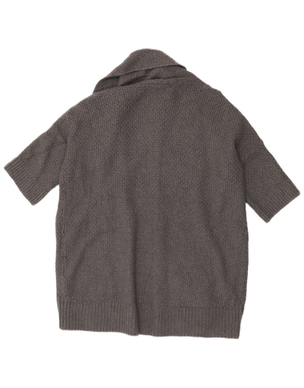 Massimo Dutti Cardigan à manches courtes pour femme UK 18 XL Laine Gris