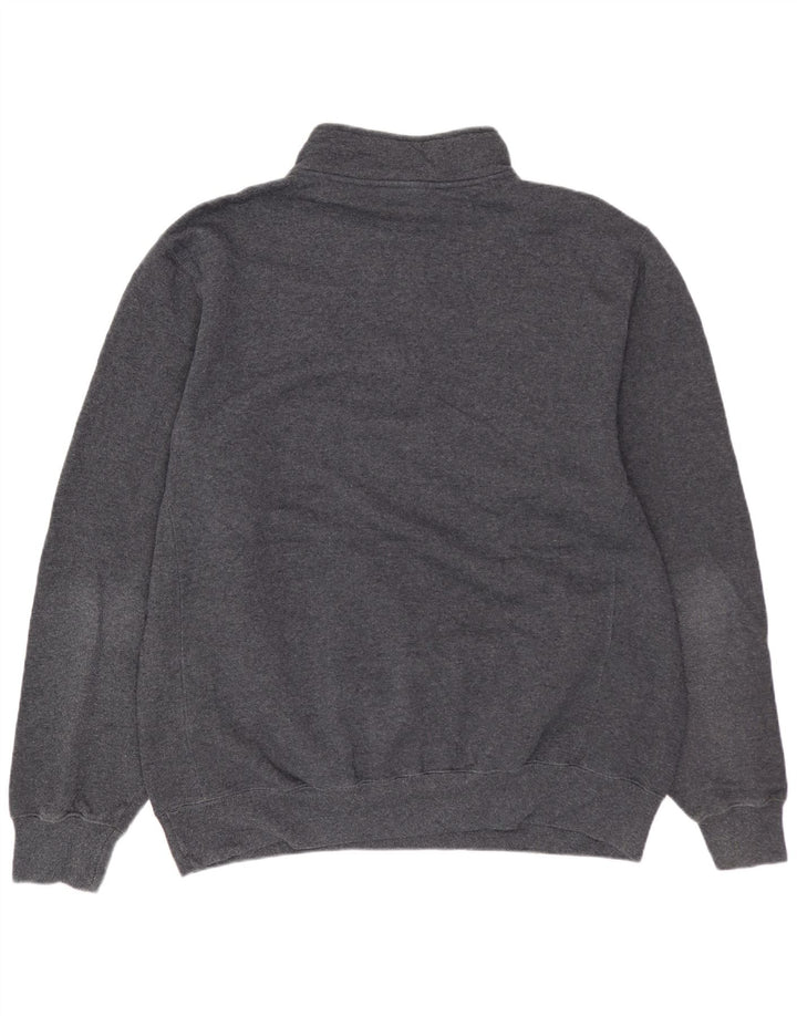 RUSSELL ATHLETIC Sweat-shirt à col zippé pour homme en coton gris Taille L