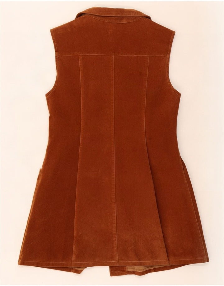 Avant Gilet en daim pour femme UK 12 Marron moyen