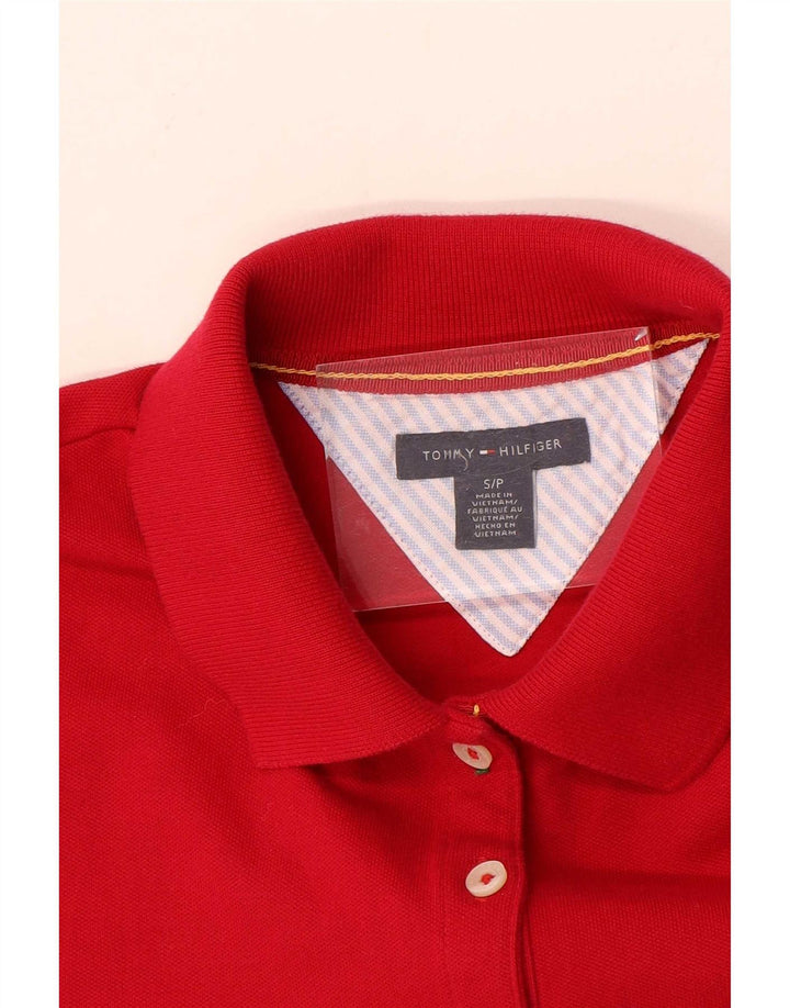 Tommy Hilfiger Polo Femme UK 10 Petit Rouge