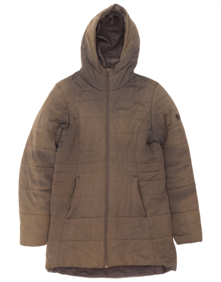 Berghaus Manteau rembourré à capuche pour femme UK 44 Large Gris Polyester