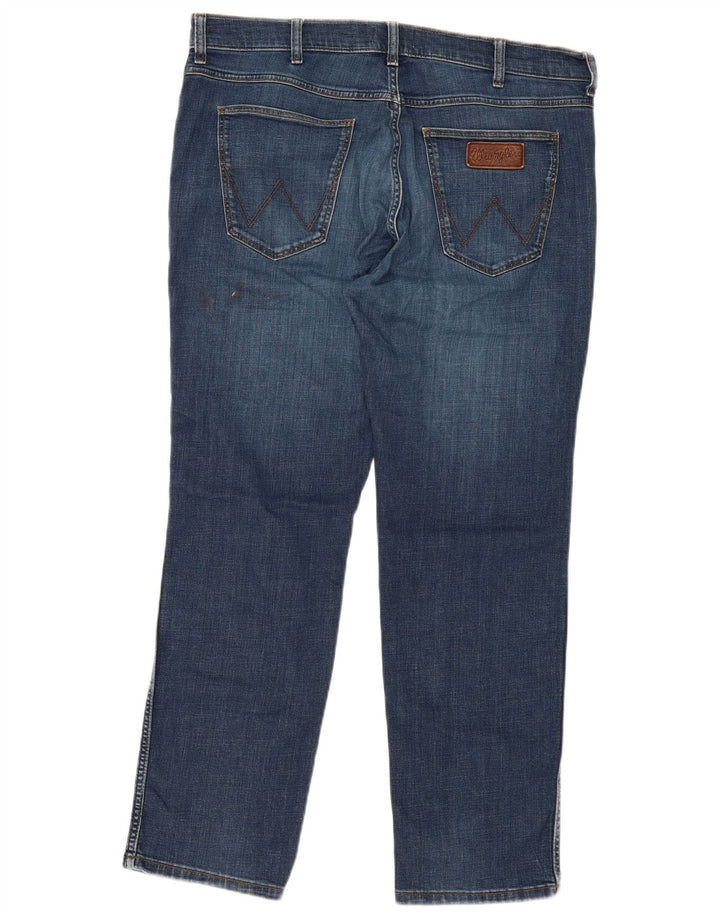 WRANGLER Jean Droit Greensboro W36 L30 Homme Bleu Coton