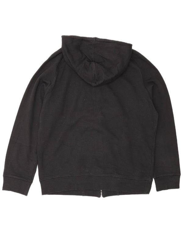 Timberland Pull à capuche zippé coupe régulière pour hommes, grand coton noir