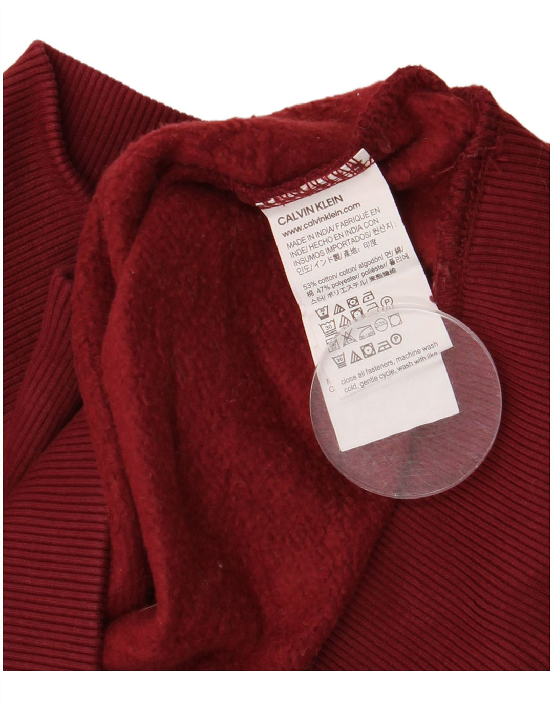 Calvin Klein Sweat-shirt à col zippé pour homme en coton marron Taille L