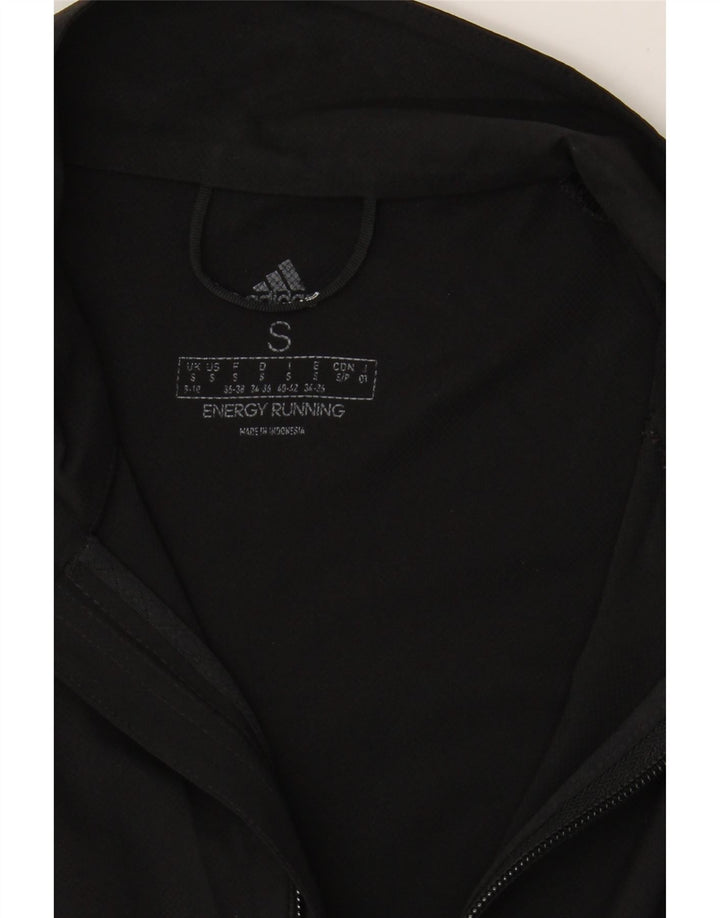 ADIDAS Womens Tracksuit Top Jacket UK 8/10 Small Black Polyester Vintage Adidas and Second-Hand Adidas from Messina Hembry 