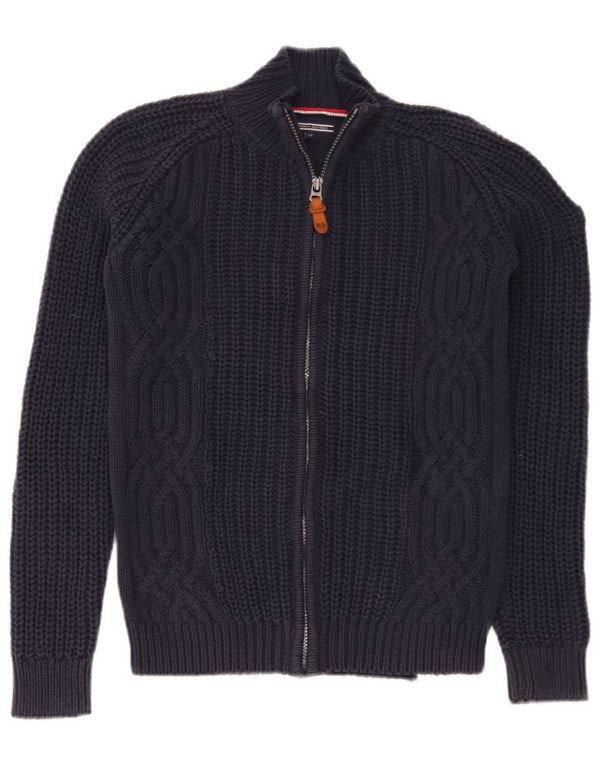 Tommy Hilfiger Pull Cardigan Garçon 13-14 ans Bleu Marine Coton