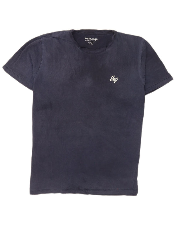Jack & Jones T-Shirt Homme Top XL Bleu Marine Coton