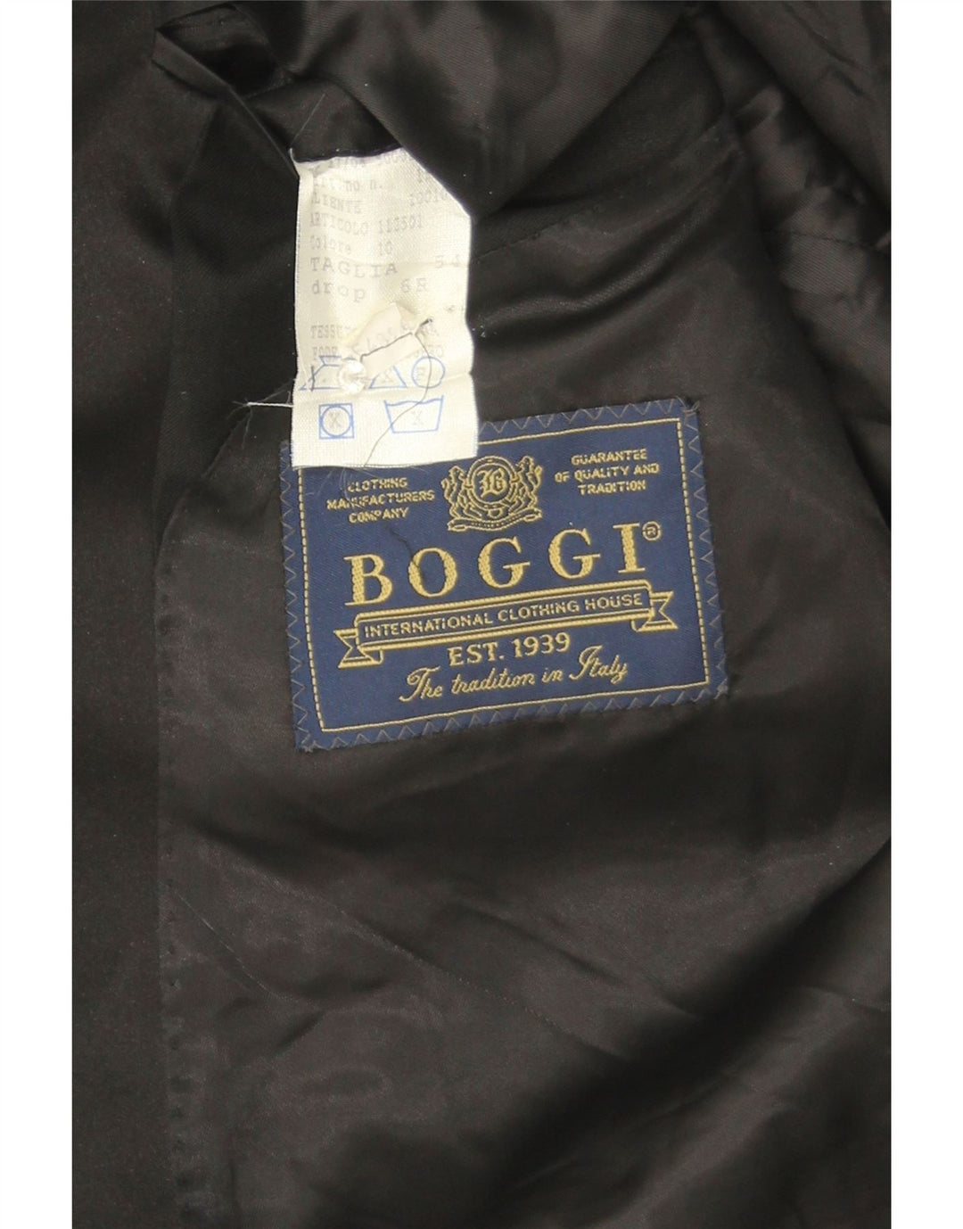 Boggi Veste Blazer 1 Bouton Homme IT 54 2XL Noir