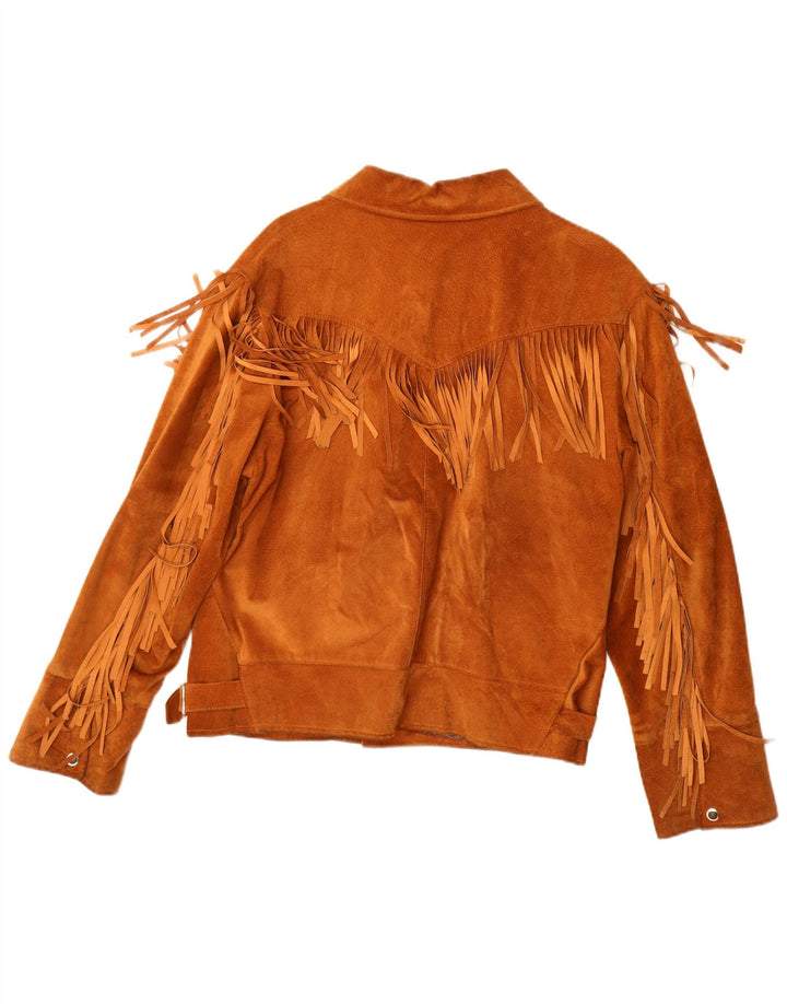 veste en daim homme vintage IT 50 Grand Marron
