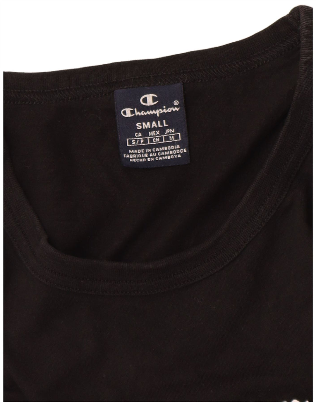 CHAMPION T-Shirt Graphique Homme Petit Noir