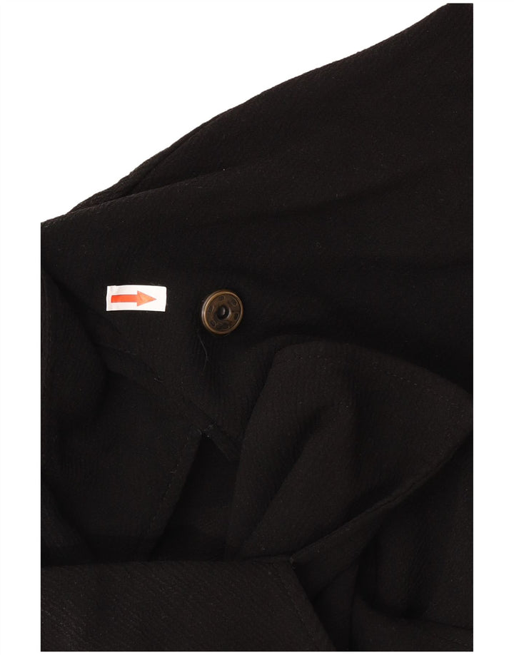 Topshop Manteau surdimensionné pour femme UK 42 Medium Noir Polyester