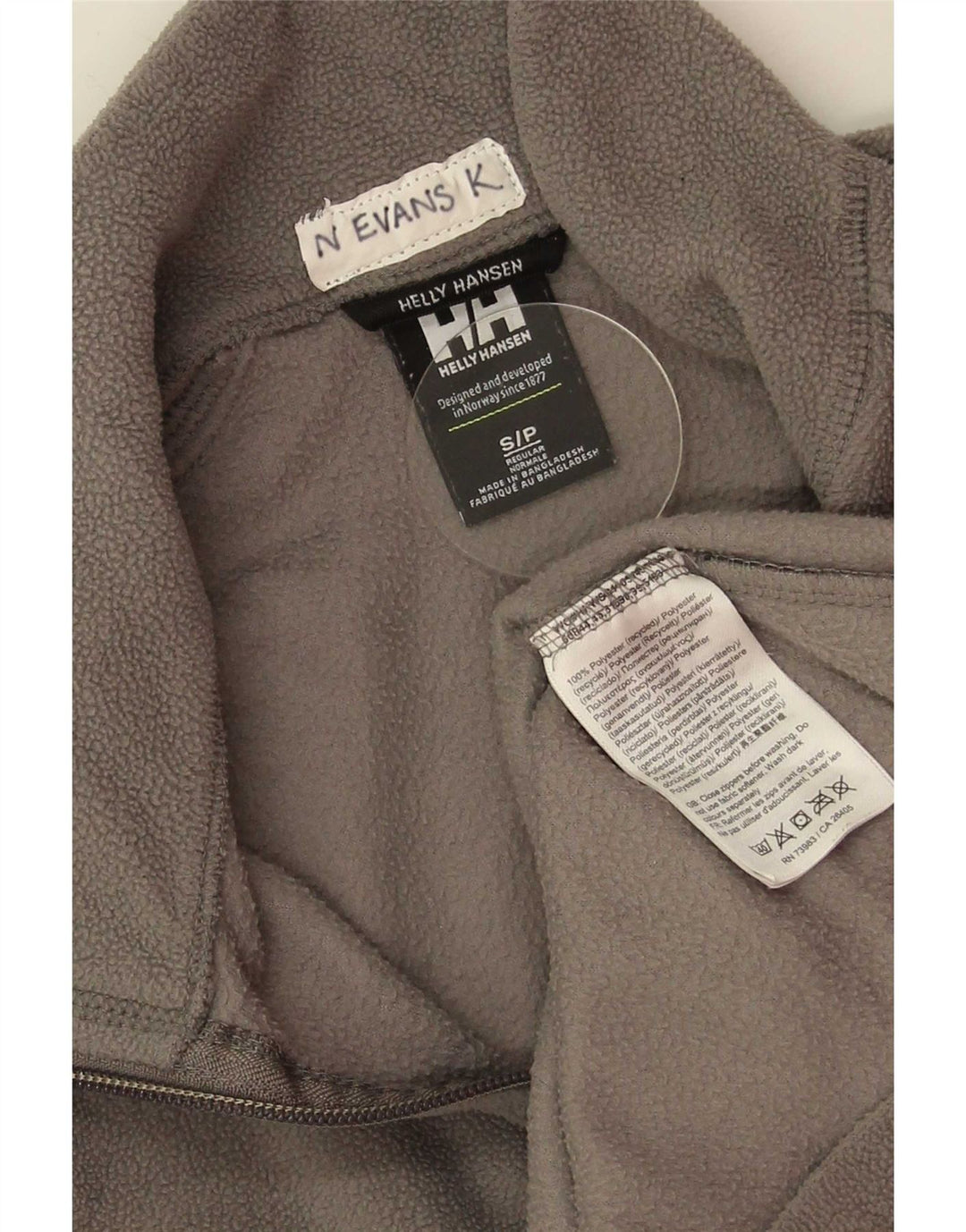 Helly Hansen Pull polaire à col zippé pour homme Petit gris Polyester
