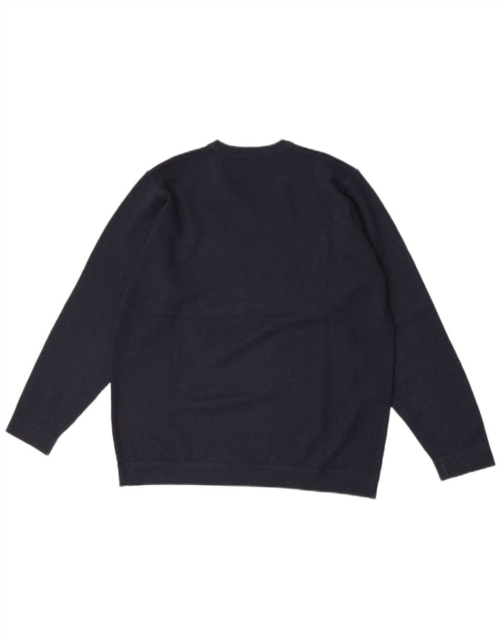 Marks & Spencer Pull col V Homme Bleu Marine Moyen Acrylique