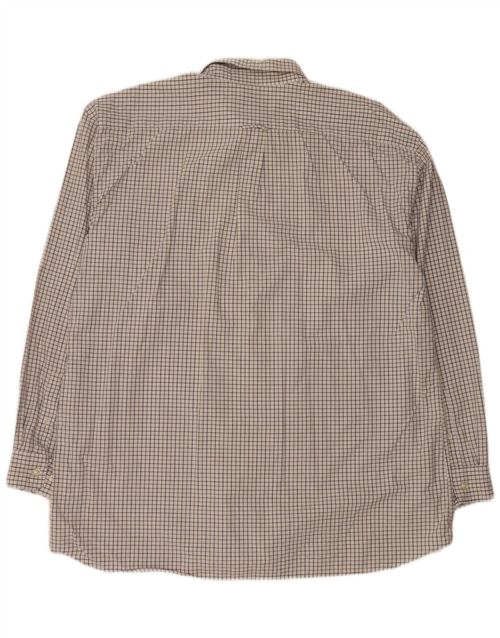 Gant Chemise Regular Fit Homme 2XL Coton à Carreaux Blanc