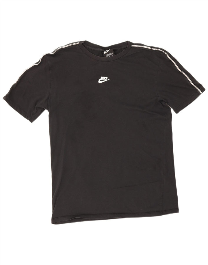 Nike T-shirt coupe standard pour homme en coton noir moyen