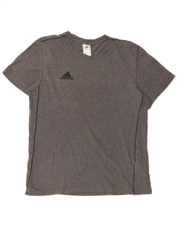 ADIDAS T-Shirt Homme Gris Moyen Coton