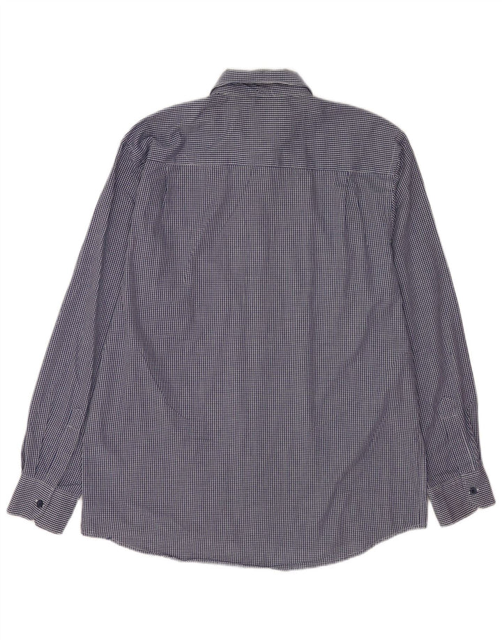 Pierre Cardin Chemise Regular Fit Homme XL Bleu Marine Vichy Polyester