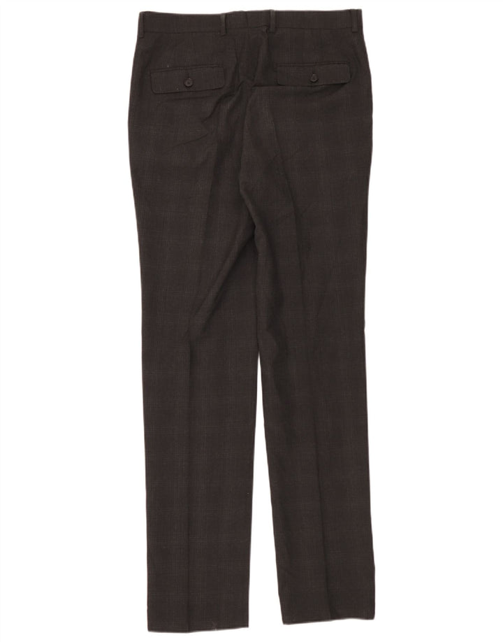 Marks & Spencer Pantalon de costume super slim pour homme W32 L33 Gris à carreaux