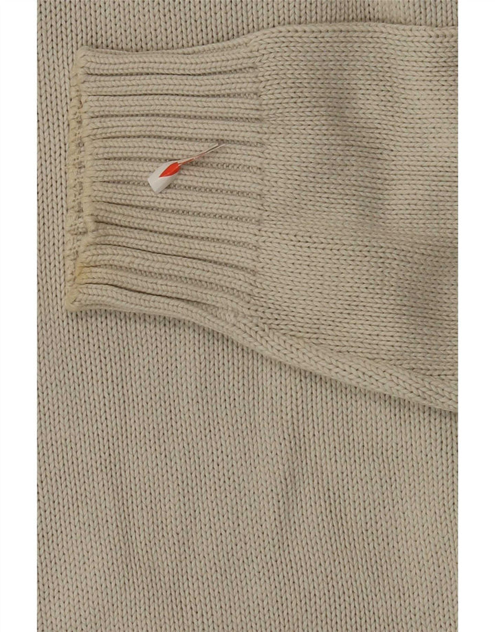 Murphy & Nye Pull Col Zippé Homme Coton Beige Moyen