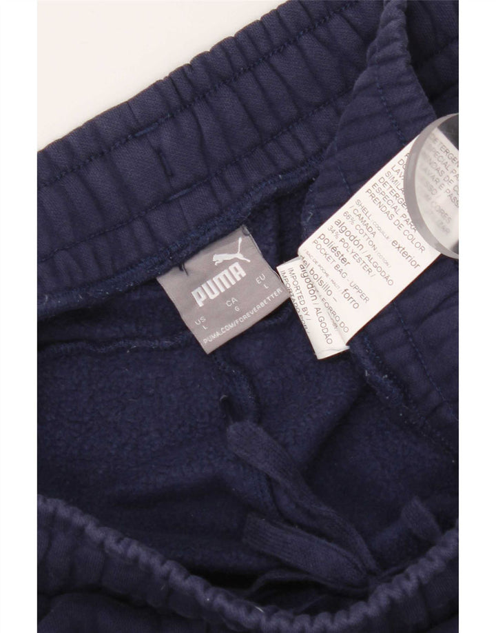 Puma Pantalon de survêtement pour homme en coton bleu marine Taille L