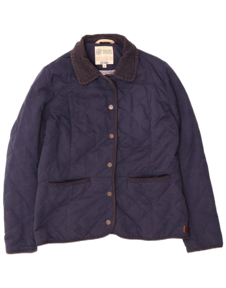 FAT FACE Veste matelassée pour femme UK 12 Bleu marine moyen Polyester