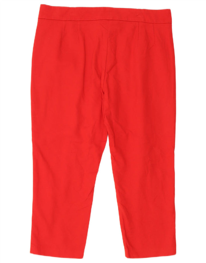 Marks & Spencer Pantalon Capri Droit Femme W34 L22 Rouge