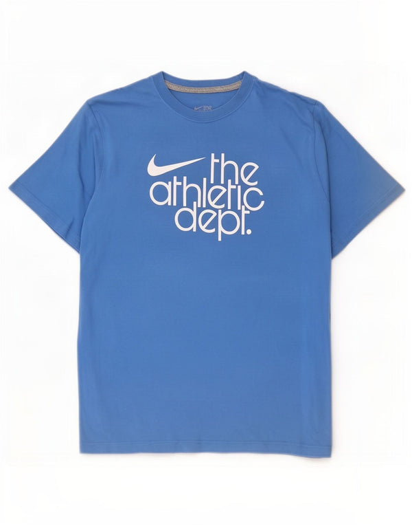 Nike T-shirt graphique coupe standard pour homme XL en coton bleu
