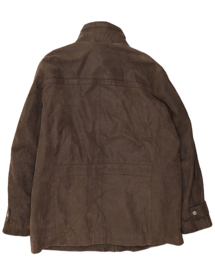 Peter Cofox Veste en cuir pour homme UK 50 4XL Cuir marron