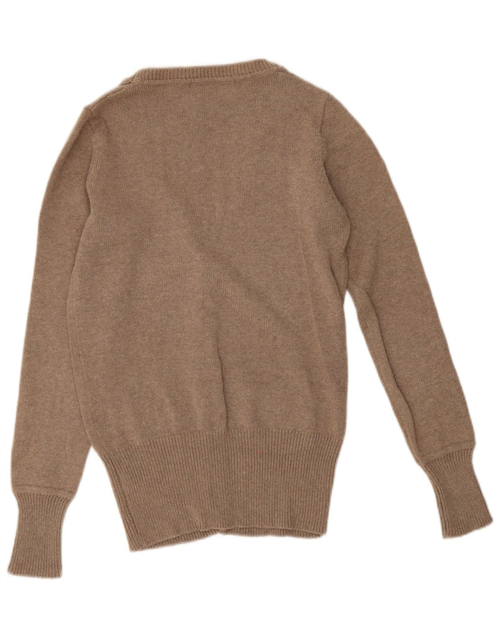 Zara Cardigan Femme Pull UK 12 Gris Moyen