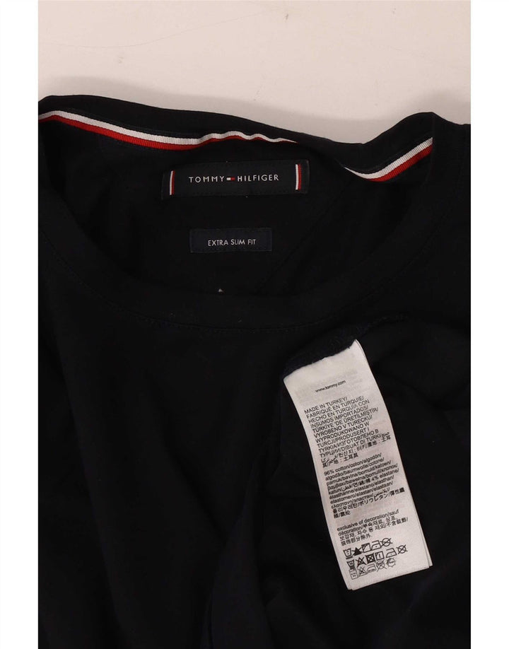 Tommy Hilfiger Haut Extra Slim Manches Longues Homme Bleu Marine Moyen Coton