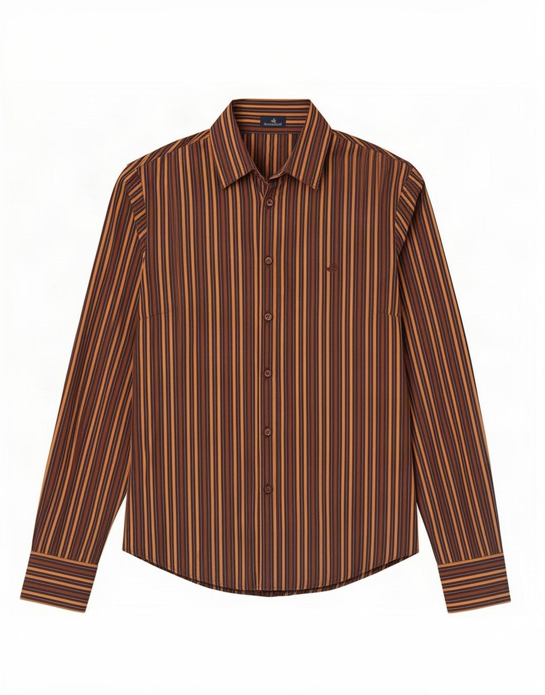 Chemise Femme Brooksfield IT 42 Rayé Marron Moyen