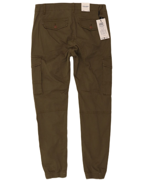 Jack & Jones Pantalon Cargo Paul Joggers W30 L30 Homme Kaki Coton